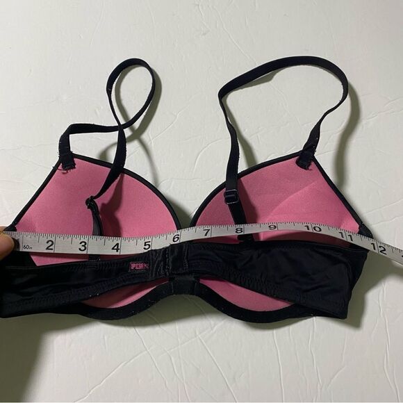 Victoria’s Secret VS PINK BLACK padded push up bra A/B cup - Picture 3 of 5